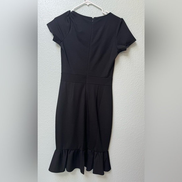 BNWT Sourpuss Sweetheart 50s pencil dress bottom ruffle sz medium black - Picture 5 of 10